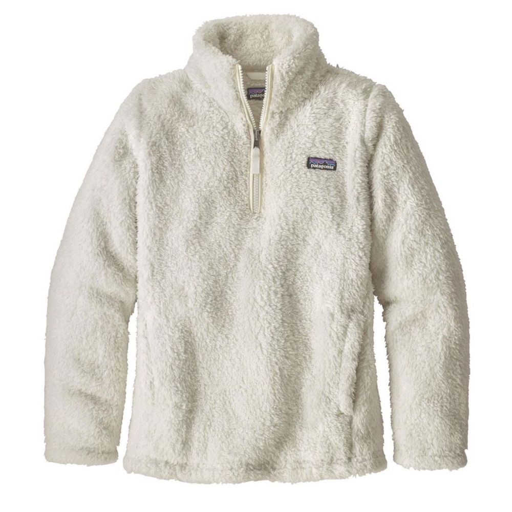 Patagonia Los Gatos Kids Quarter Zip Cream Fleece Jacket 12